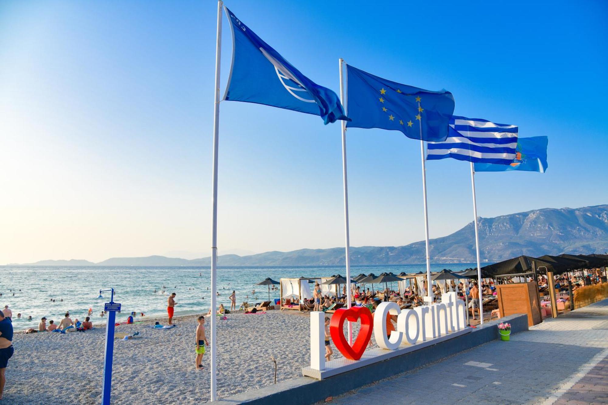Beach Blue Villa Corinth Экстерьер фото